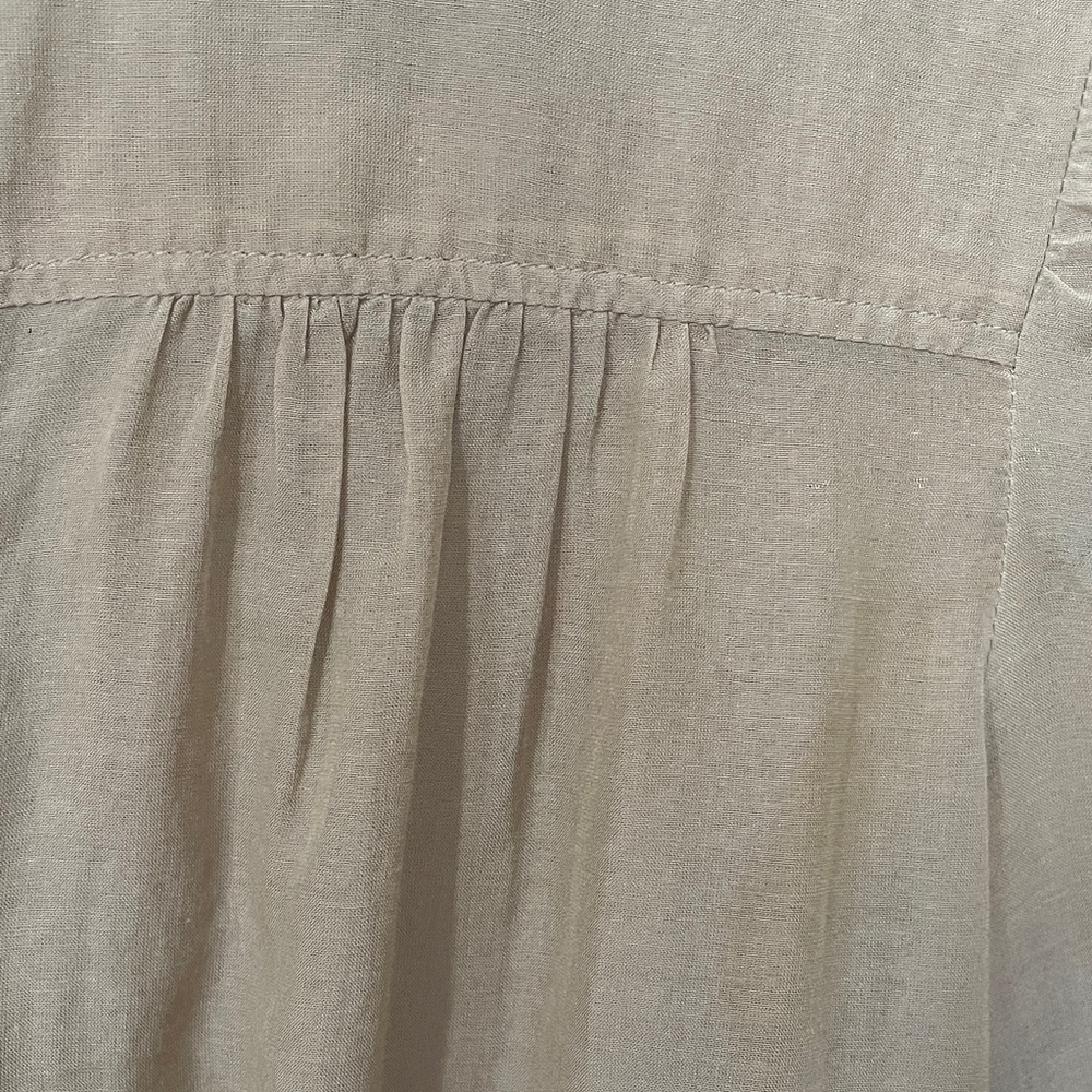 Dries Van Noten Light Brown Cotton Silk Button Down Shirt - Picture 4 of 12